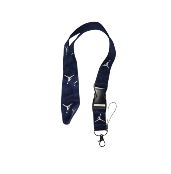 Nike Unisex Jordan Blue One Size Logo Lanyard with Metal Clip - Picture 1 of 3